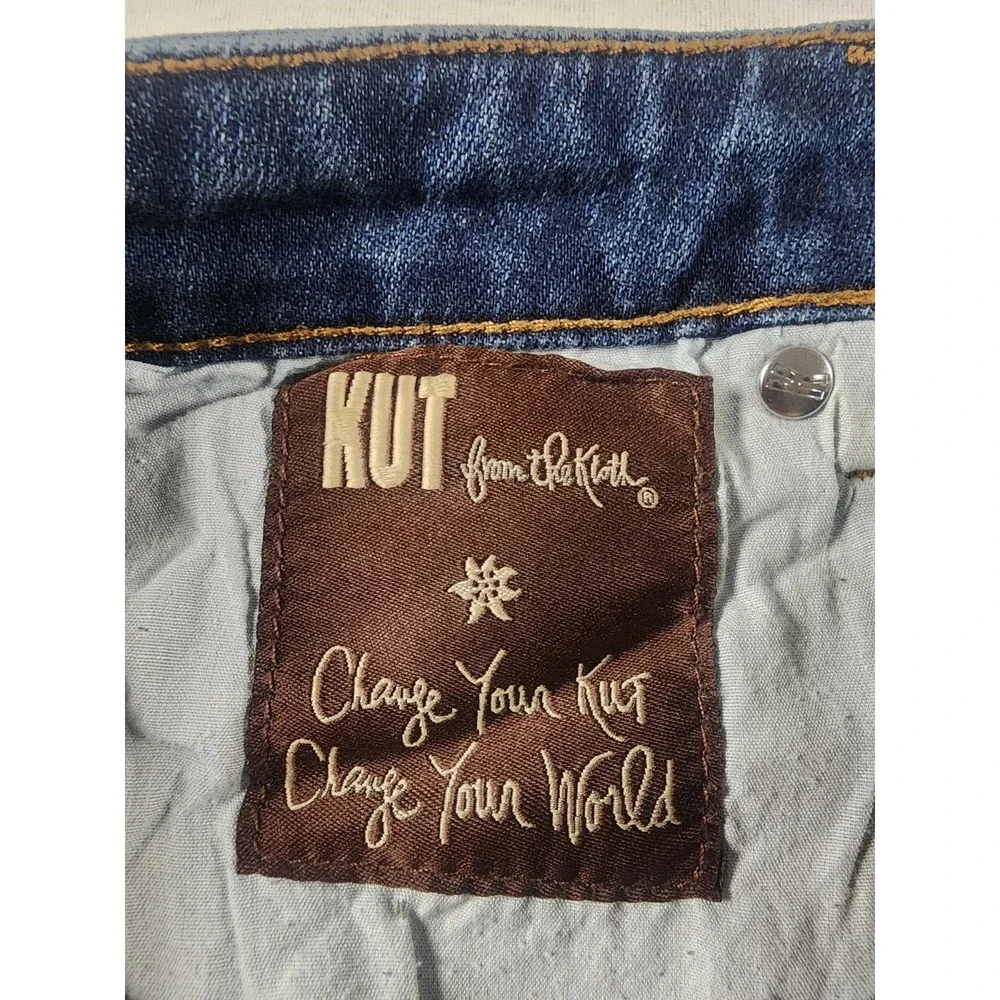 KUT from the Kloth Catherine‎ Boyfriend Jeans Women 4 Distressed Denim Mid Rise